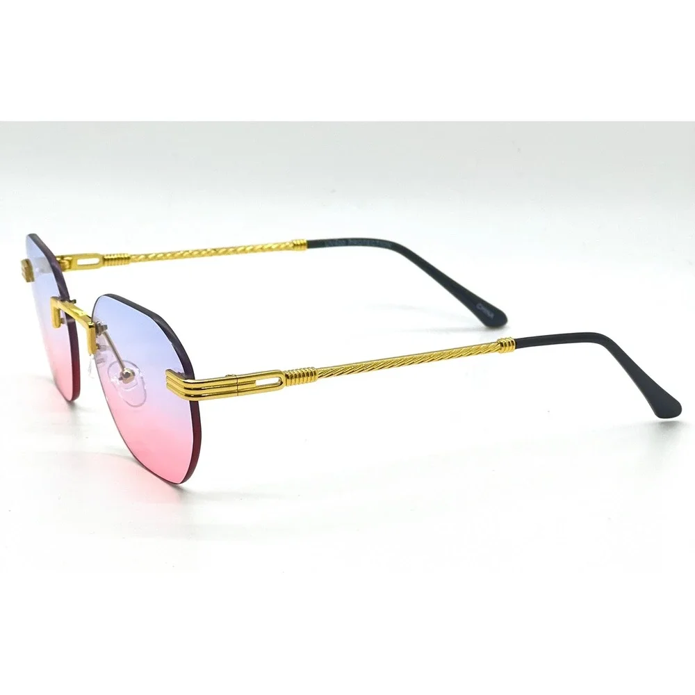 Sunglasses Women Men Fashion Shades Trendy Pink Blue Lens UV400 Protection Party